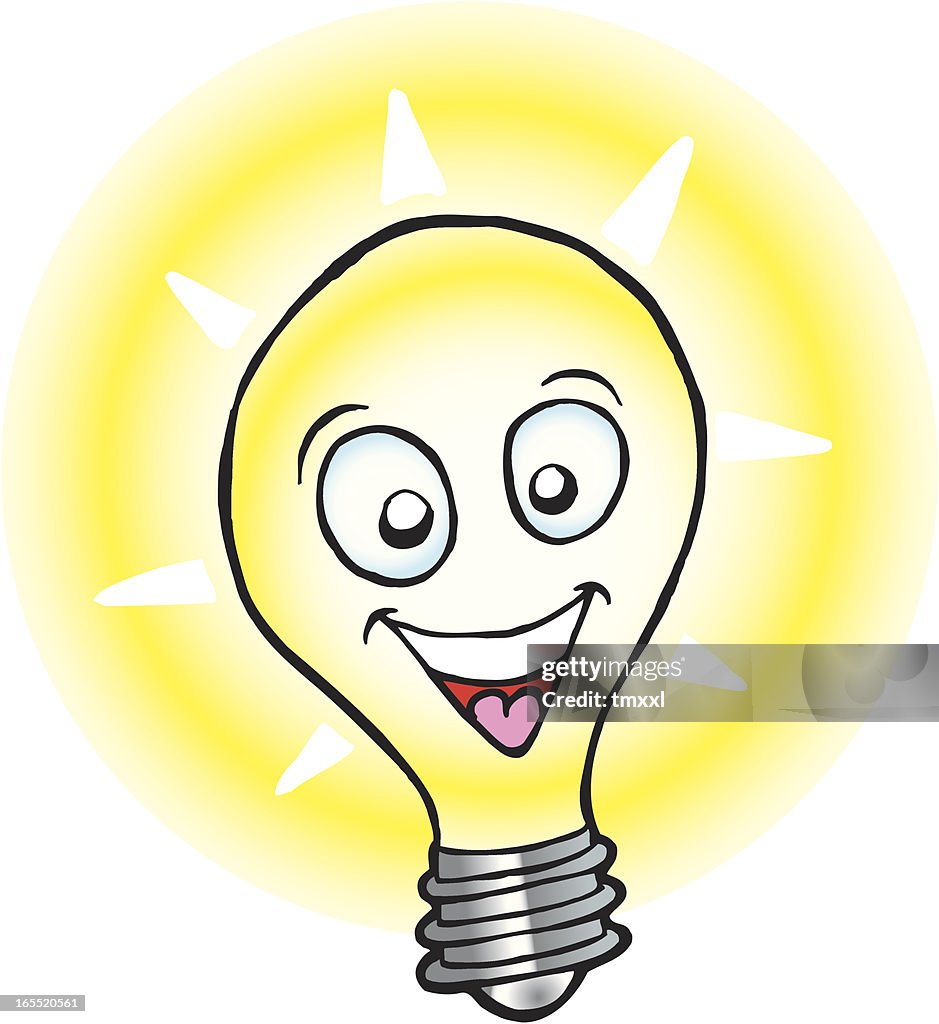 Lightbulb Cartoon Character