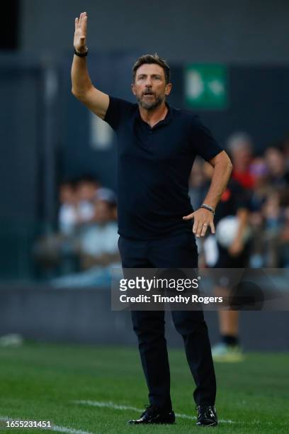 Manager of Frosinone Eusebio Di Francesco during the Serie A TIM match between Udinese Calcio and Frosinone Calcio at Udinese Arena on September 02,...