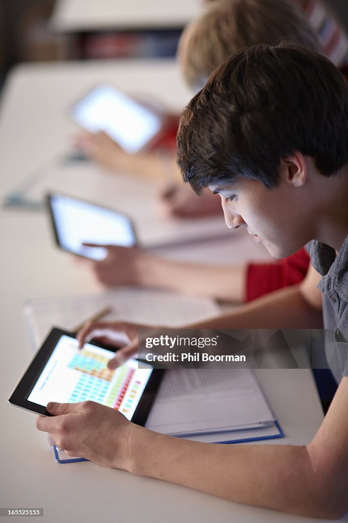 Students Using Tablet Computers In Class High-Res Stock Photo - Getty ...