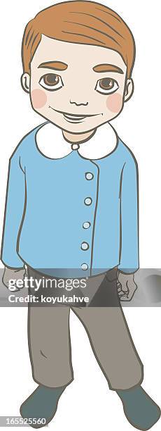 student - boy looking up stock illustrations
