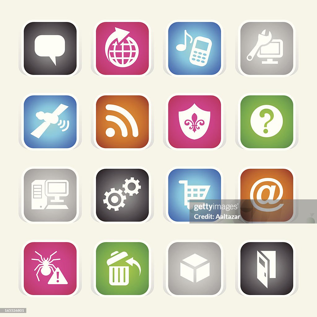 Multicolor Icons - Internet