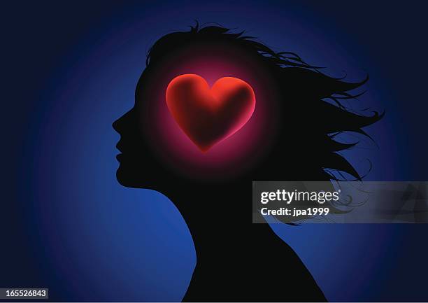 head for love - different ages stock illustrations