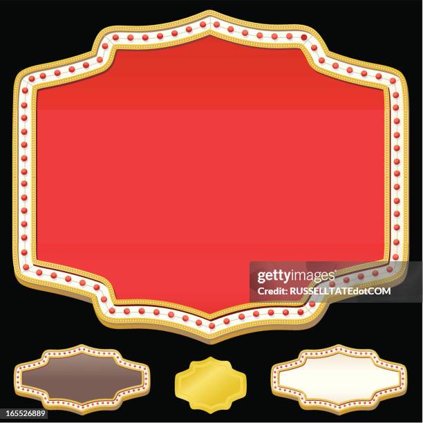 theater sign - notice board stock illustrations