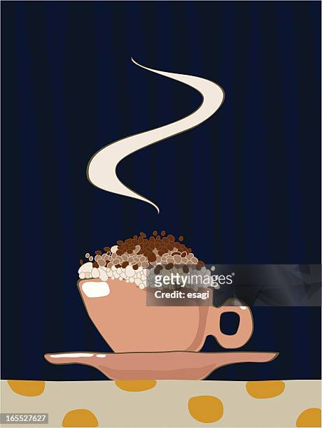 stockillustraties, clipart, cartoons en iconen met cappuccino - coffee art