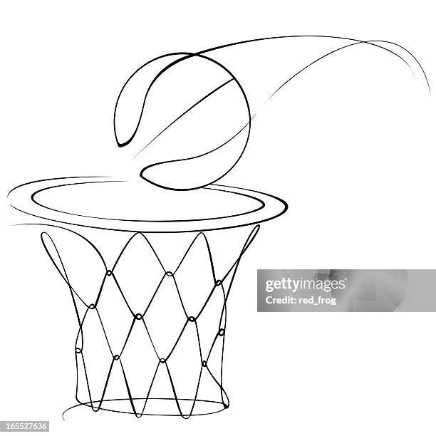 basketball - basketball hoop stock-grafiken, -clipart, -cartoons und -symbole