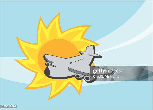 going on holiday - skyline stock illustrations