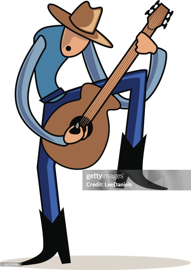Country Singer Vector Clipart Cantante Country