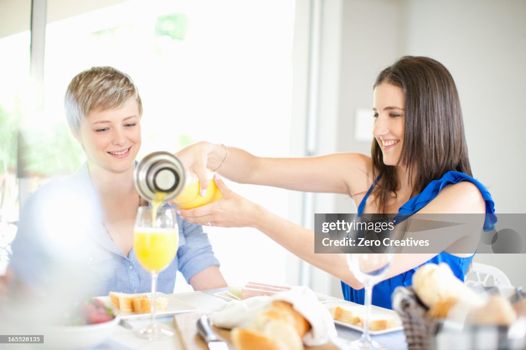 Women having breakfast together