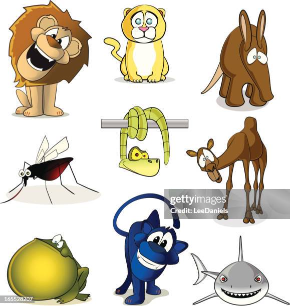 african animals cartoons 2 - hump stock illustrations