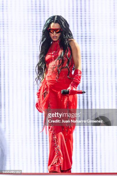 Lali Esposito performs on stage at La Caja Magica on September 02, 2023 in Madrid, Spain.