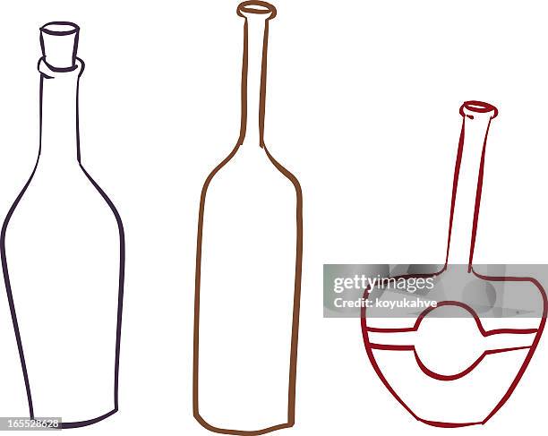 stockillustraties, clipart, cartoons en iconen met bottles - brandy