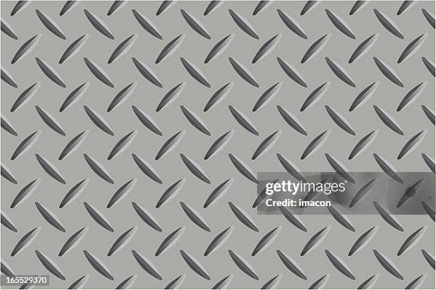 gray diamond board vector pattern - diamond plate stock illustrations