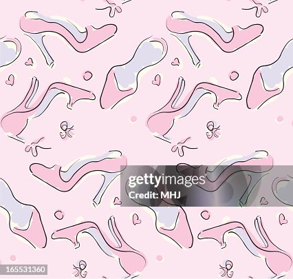 Pink High heel seamless Pattern Pink High heel seamless Pattern