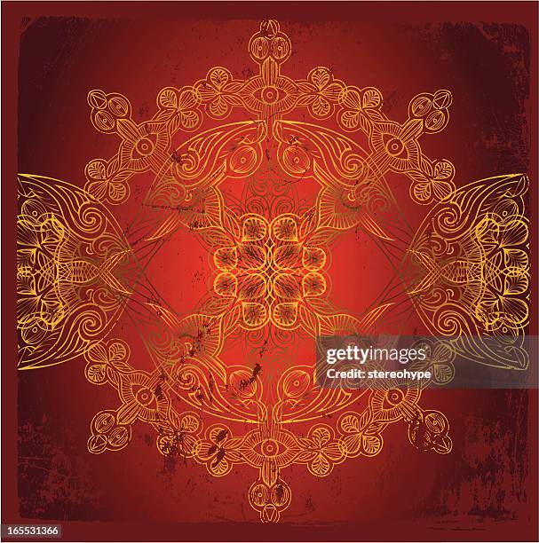 traditional mandala - chalice stock illustrations