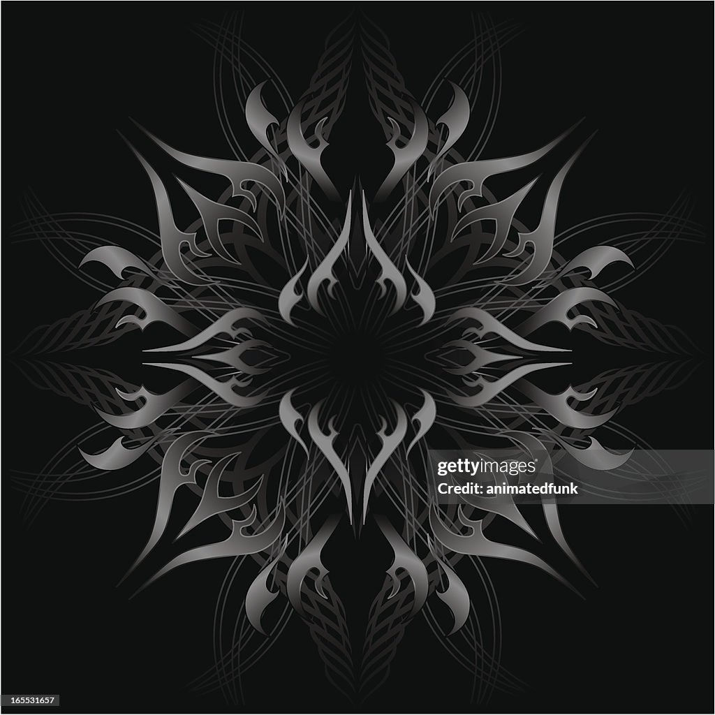 Ornate Metallic Flames