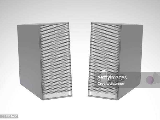 modern satellite speakers - computer speaker stock illustrations