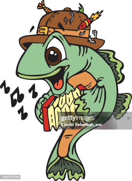 festival fishy! - bass fish stock illustrations