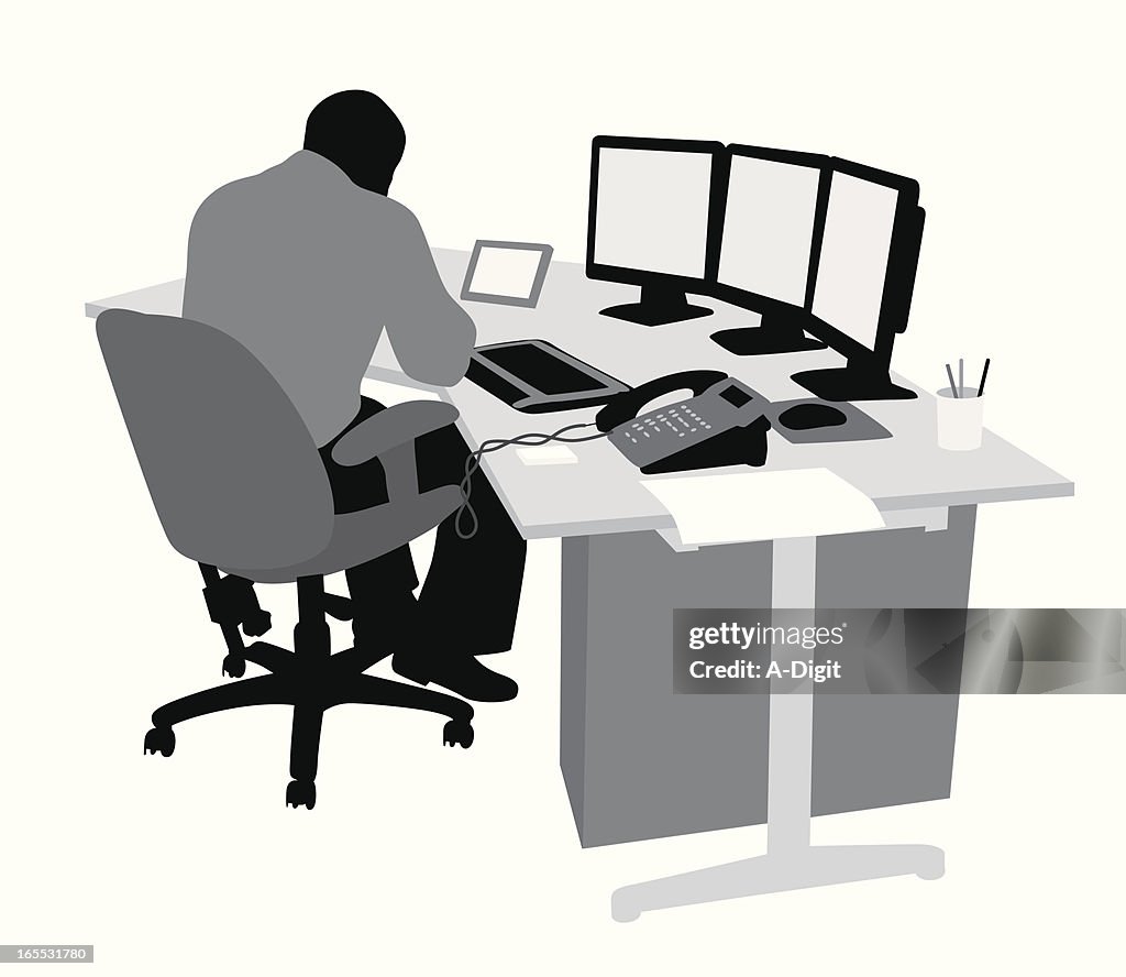 Computer Setup Vector Silhouette High-Res Vector Graphic - Getty Images