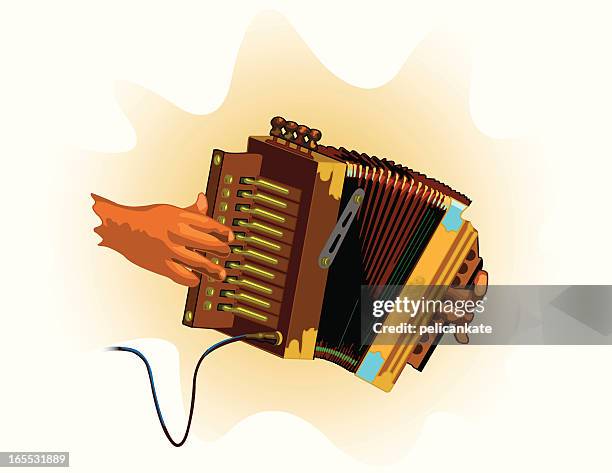 accordion - zydeco music stock illustrations
