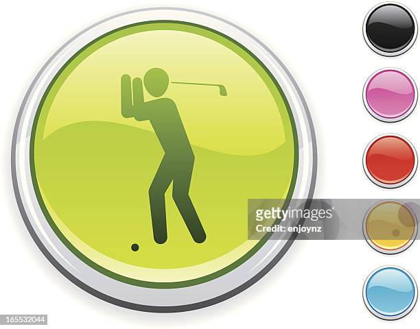 ilustrações, clipart, desenhos animados e ícones de ícone de golfe - drive ball sports