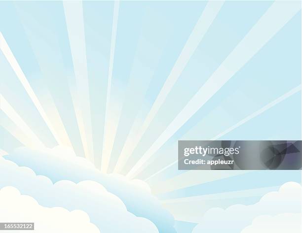Vector God Rays God Rays Clouds High Res Illustrations - Getty Images