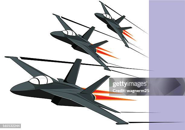 illustrations, cliparts, dessins animés et icônes de couleur f18 hornet - avion supersonique