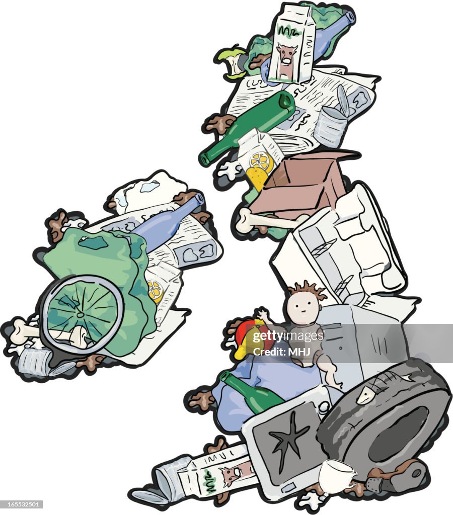 UK Landfill on White - The Importance of Recycling