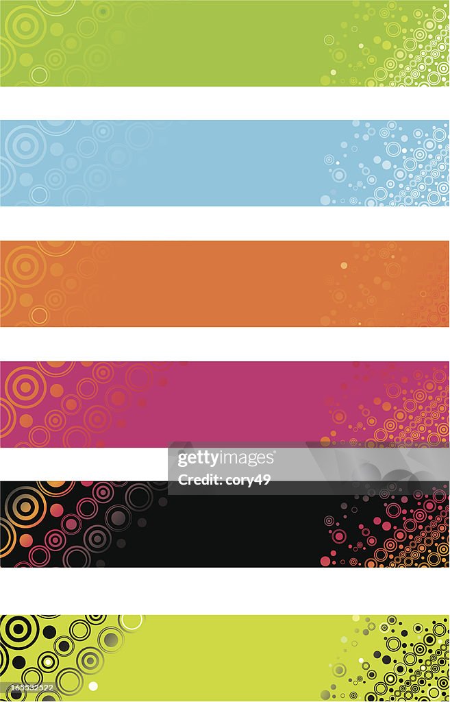 Colorful Banners with circles