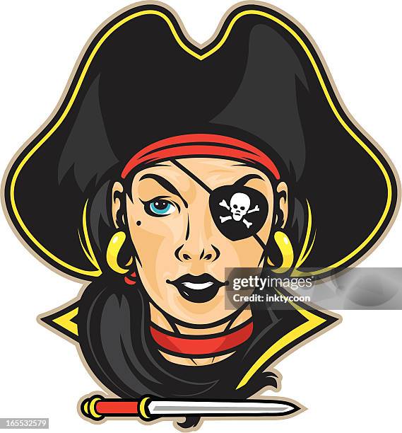pirate girl - pirate criminal stock illustrations