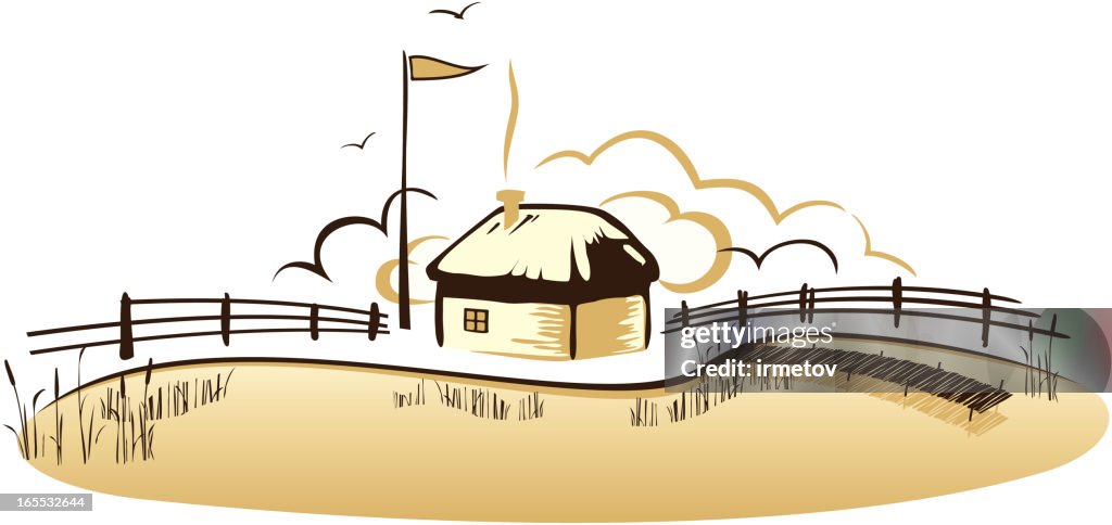Old house near the lake