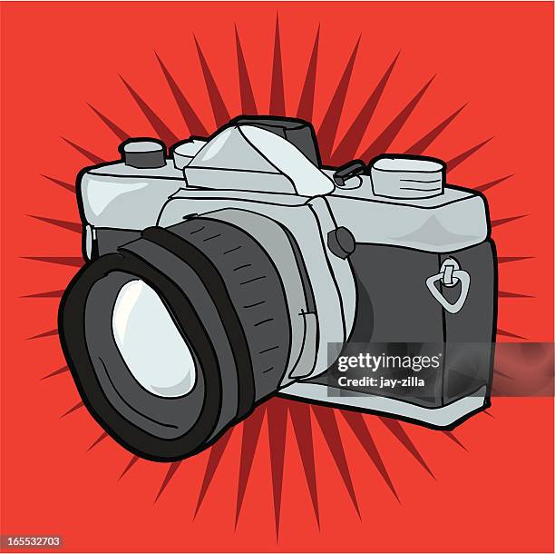slr camera - dslr camera stock illustrations