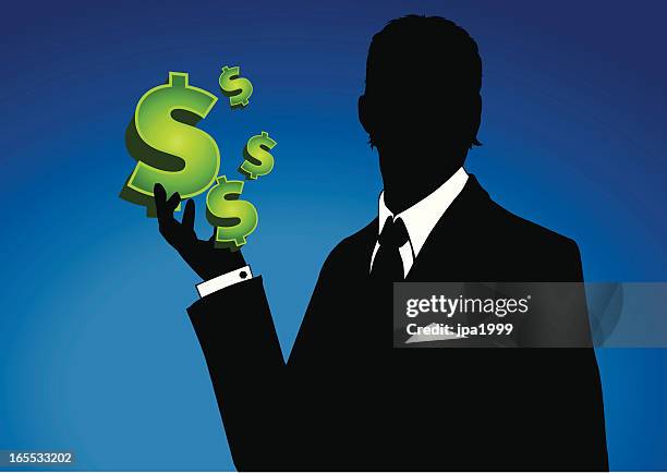 making money - unknown person stock illustrations