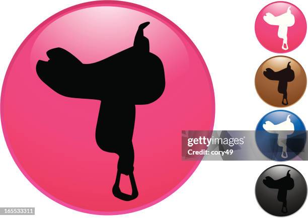 einfache sattel-symbol-western - sattel stock-grafiken, -clipart, -cartoons und -symbole