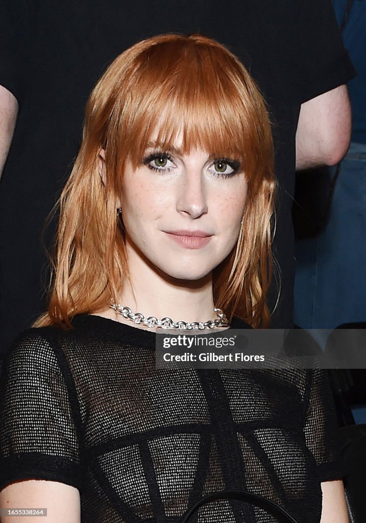 Image contains partial nudity.) Hayley Williams at Eckhaus Latta ...