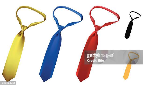 stockillustraties, clipart, cartoons en iconen met multiple colored neckties on a white background  - necktie