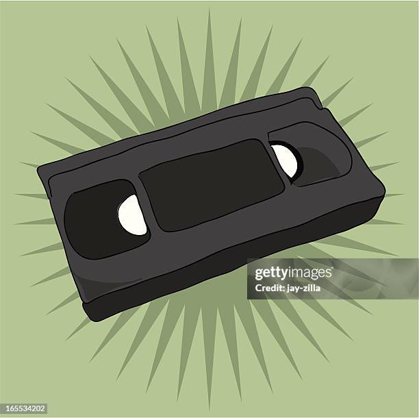 ilustrações, clipart, desenhos animados e ícones de vhs vídeo cassete - video recorder