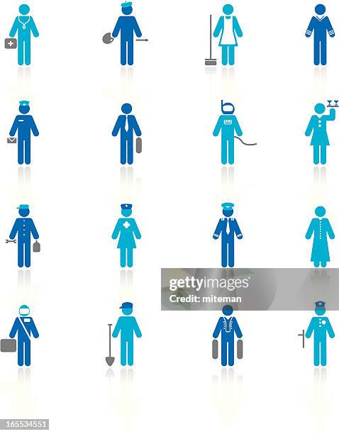 occupations | arctic collection - waitress stock illustrations