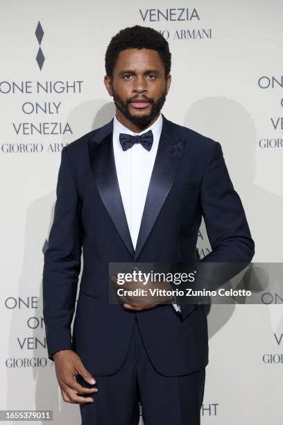 Nnamdi Asomugha attends Giorgio Armani "One Night In Venice" photocall on September 02, 2023 in Venice, Italy.