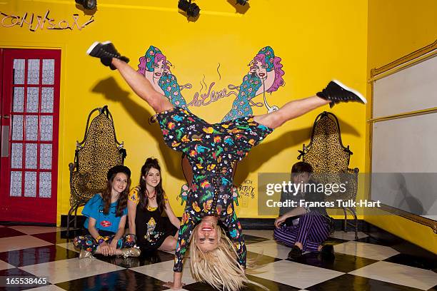 Fashion designer Betsey Johnson and two make-over canidates are photographed for Teen Vogue Magazine on July 13, 2011 in New York City.