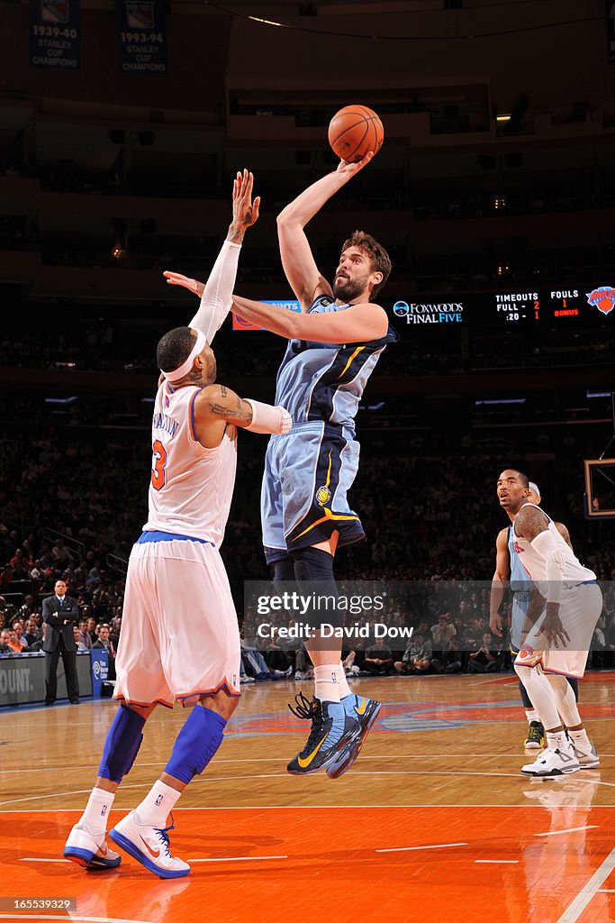 Memphis Grizzlies v New York Knicks