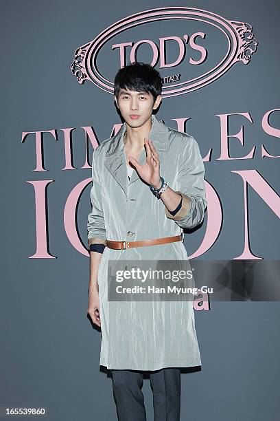 Seulong of South Korean boy band 2AM attends the Tod's Presents Princess Diana Photo Exhibition 'Timeless Icon' at Gallery Hyundai on April 3, 2013...