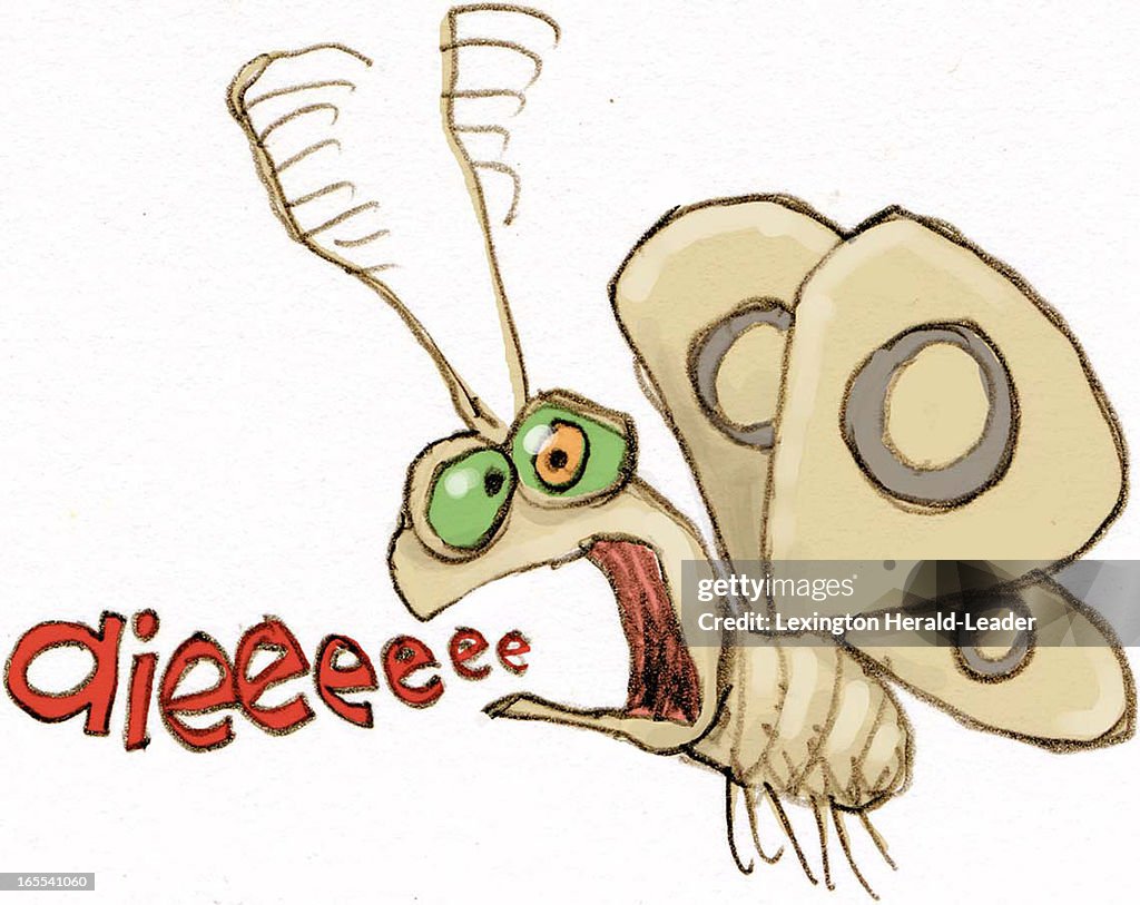 Moth scream illustration