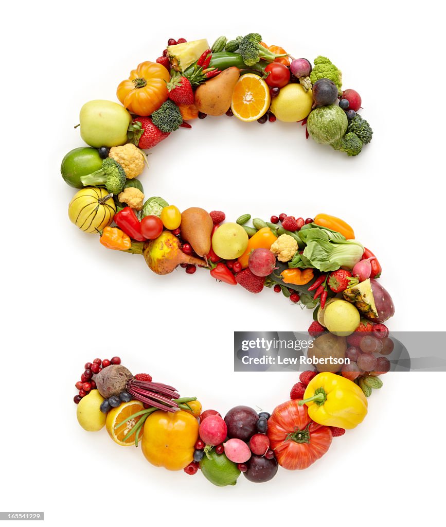 Letter S in produce