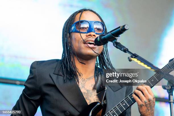 Steve Lacy performs on day 3 of Reading Festival 2023 at Richfield Avenue on August 27, 2023 in Reading, England.