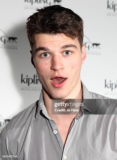 Aaron Sly attends the launch of new hangbag collection 'Kipling x Helena Christensen' at Beach Blanket Babylon on April 4, 2013 in London, England.