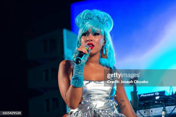 Eliza Rose performs on day 3 of Reading Festival 2023 at Richfield Avenue on August 27, 2023 in Reading, England.