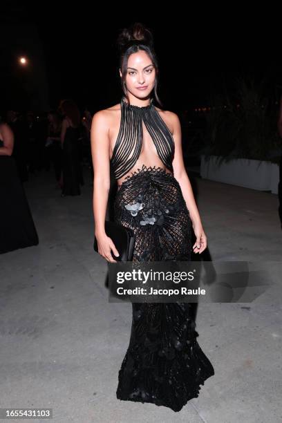 Camila Mendes attends Giorgio Armani "One Night In Venice" on September 02, 2023 in Venice, Italy.