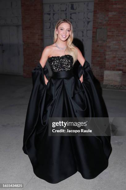 Sydney Sweeney attends Giorgio Armani "One Night In Venice" on September 02, 2023 in Venice, Italy.