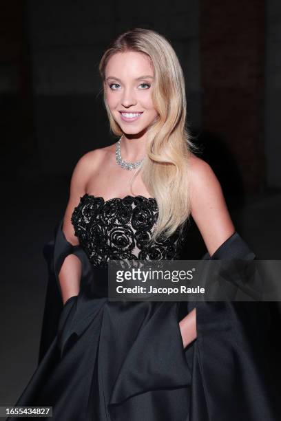 Sydney Sweeney attends Giorgio Armani "One Night In Venice" on September 02, 2023 in Venice, Italy.
