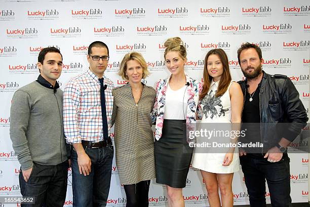 Alex Kassan, Raman Kia, Brandon Holley, Emily Schuman, Gerri Hirsch and Marc Harpster attend the first-ever Lucky Magazine two day FABB West at SLS...